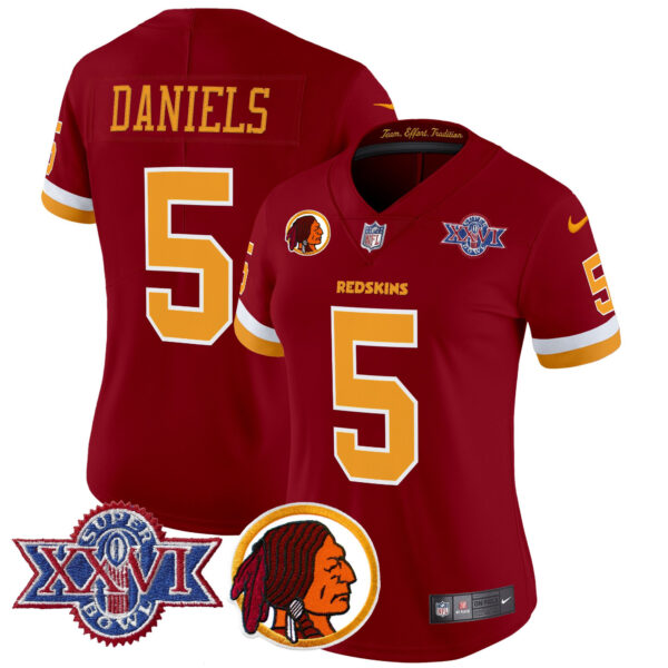 Women's Washington Redskins Throwback 1992 Super Bowl XXVI Patch Vapor Limited Jersey V2 - All Stitched - Image 11