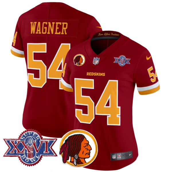 Women's Washington Redskins Throwback 1992 Super Bowl XXVI Patch Vapor Limited Jersey V2 - All Stitched - Image 15