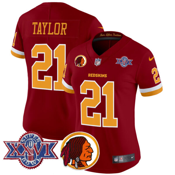 Women's Washington Redskins Throwback 1992 Super Bowl XXVI Patch Vapor Limited Jersey V2 - All Stitched - Image 17