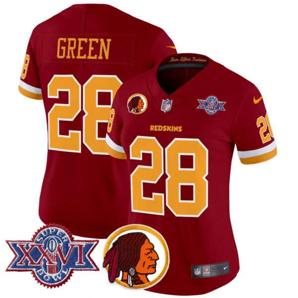 Women's Washington Redskins Throwback 1992 Super Bowl XXVI Patch Vapor Limited Jersey V2 - All Stitched - Image 18