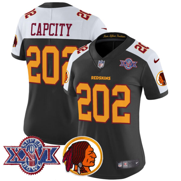 Women's Washington Redskins Throwback 1992 Super Bowl XXVI Patch Vapor Limited Jersey V2 - All Stitched - Image 22