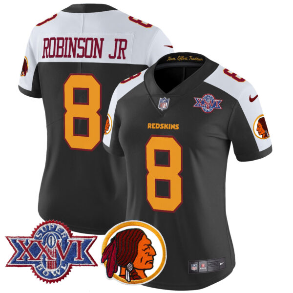 Women's Washington Redskins Throwback 1992 Super Bowl XXVI Patch Vapor Limited Jersey V2 - All Stitched - Image 23