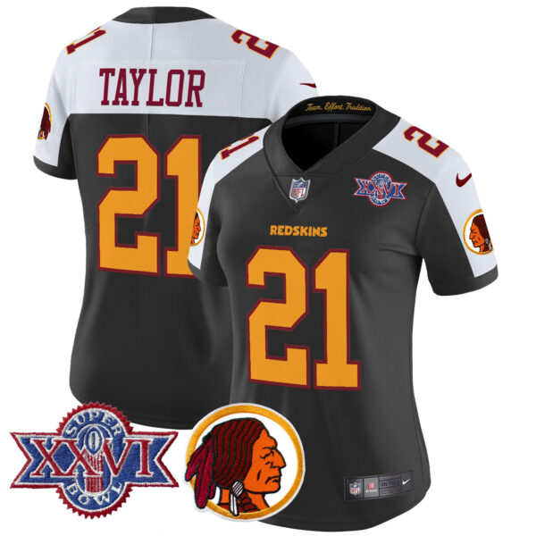 Women's Washington Redskins Throwback 1992 Super Bowl XXVI Patch Vapor Limited Jersey V2 - All Stitched - Image 27
