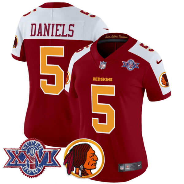 Women's Washington Redskins Throwback 1992 Super Bowl XXVI Patch Vapor Limited Jersey V2 - All Stitched - Image 31