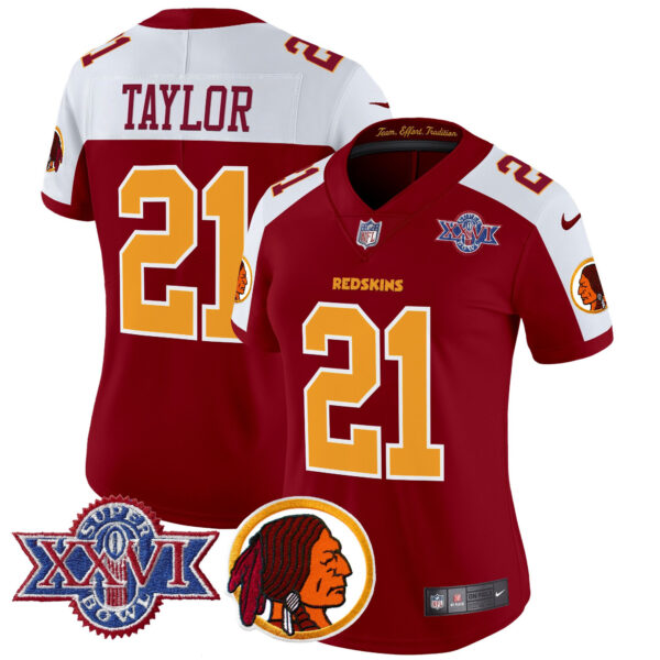 Women's Washington Redskins Throwback 1992 Super Bowl XXVI Patch Vapor Limited Jersey V2 - All Stitched - Image 37