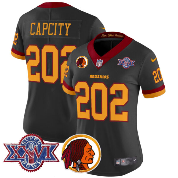 Women's Washington Redskins Throwback 1992 Super Bowl XXVI Patch Vapor Limited Jersey V2 - All Stitched - Image 42