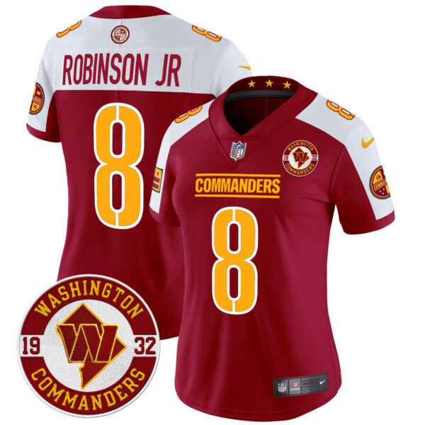 Women's Washington Commanders 2024 Vapor Limited Jersey - Est. 1932 Patch - All Stitched - Image 2