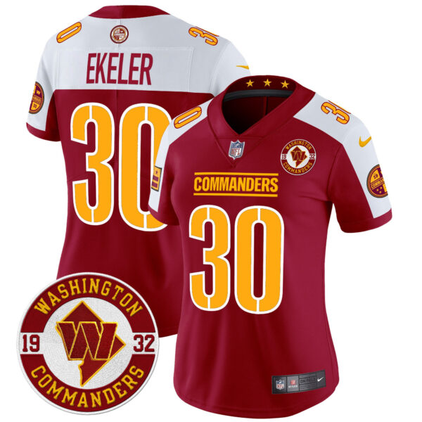 Women's Washington Commanders 2024 Vapor Limited Jersey - Est. 1932 Patch - All Stitched - Image 3