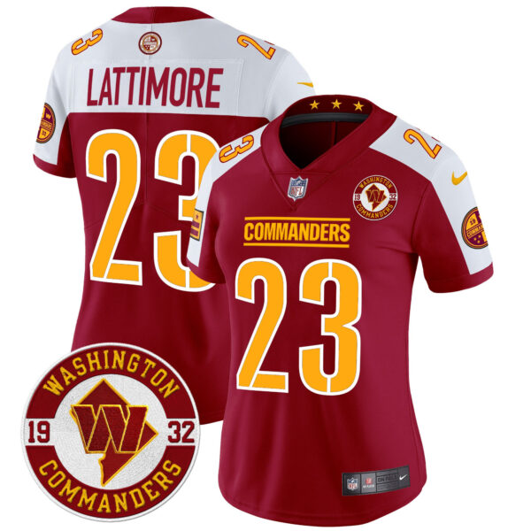 Women's Washington Commanders 2024 Vapor Limited Jersey - Est. 1932 Patch - All Stitched - Image 8