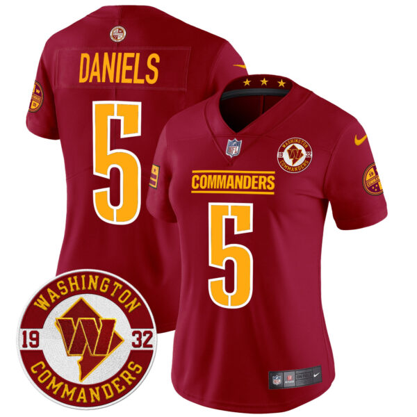 Women's Washington Commanders 2024 Vapor Limited Jersey - Est. 1932 Patch - All Stitched - Image 28