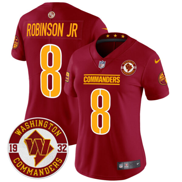 Women's Washington Commanders 2024 Vapor Limited Jersey - Est. 1932 Patch - All Stitched - Image 29