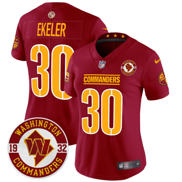 Women's Washington Commanders 2024 Vapor Limited Jersey - Est. 1932 Patch - All Stitched - Image 30
