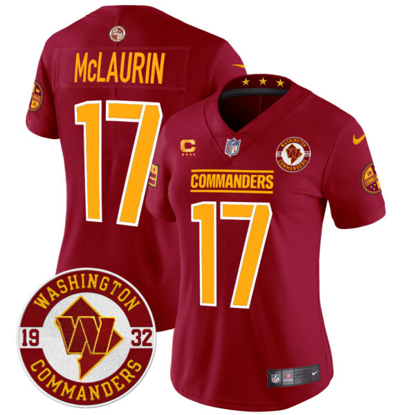 Women's Washington Commanders 2024 Vapor Limited Jersey - Est. 1932 Patch - All Stitched - Image 32