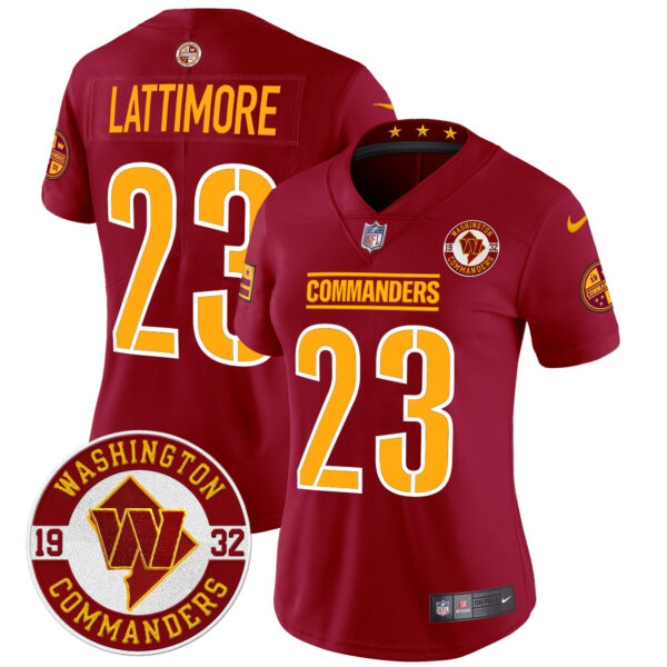 Women's Washington Commanders 2024 Vapor Limited Jersey - Est. 1932 Patch - All Stitched - Image 35