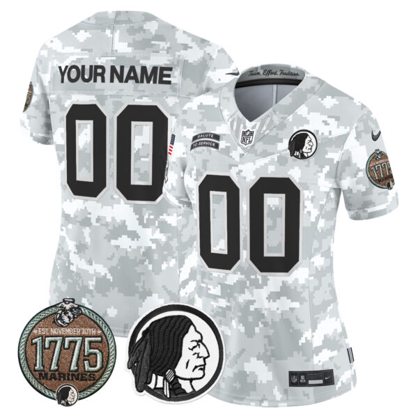 Washington Redskins 2024 Salute to Service Establishment Year Patch Vapor Limited Custom Jersey - All Stitched - Image 5