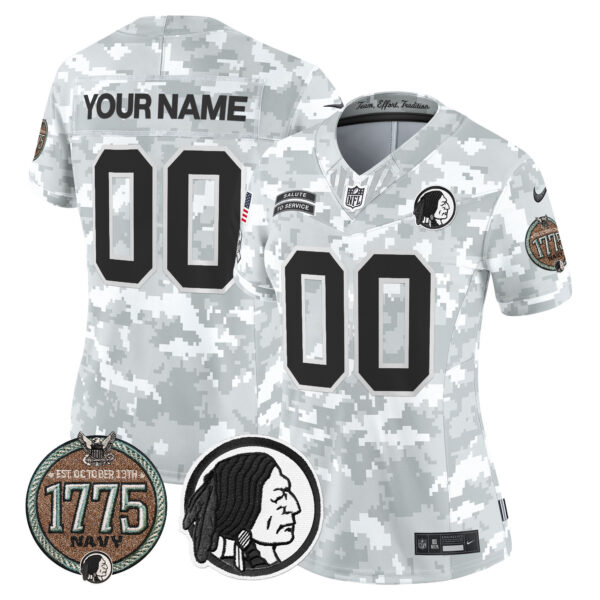Washington Redskins 2024 Salute to Service Establishment Year Patch Vapor Limited Custom Jersey - All Stitched - Image 7